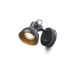 ROSITA I ścienna czarna/złota  230V LED GU10 9W