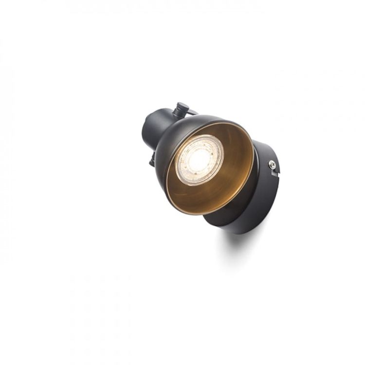 ROSITA I ścienna czarna/złota  230V LED GU10 9W