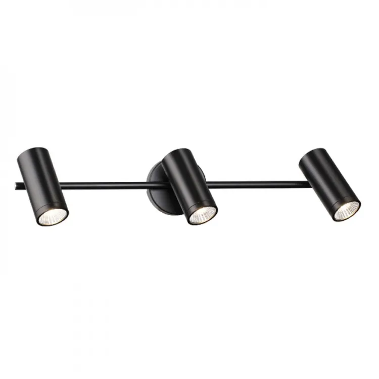 BOGARD III ścienna czarna matowa   230V LED 3x5W 40°  3000K