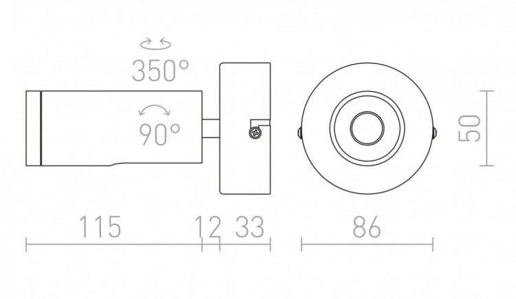 BOGARD I ścienna  nikiel mat 230V LED 5W 40°  3000K