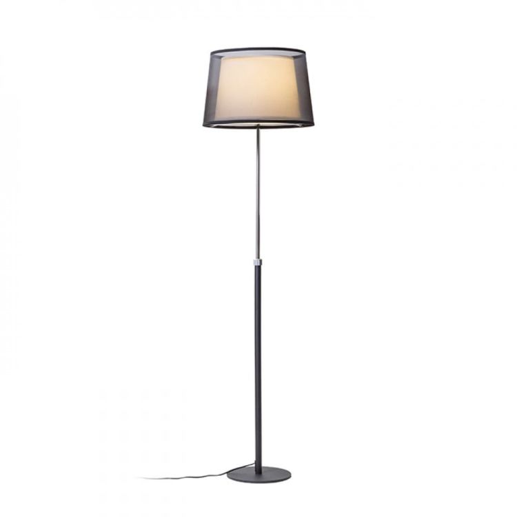 ESPLANADE podłogowa przezroczysta czarna/biała chrom 230V E27 42W