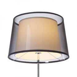 ESPLANADE podłogowa przezroczysta czarna/biała chrom 230V E27 42W
