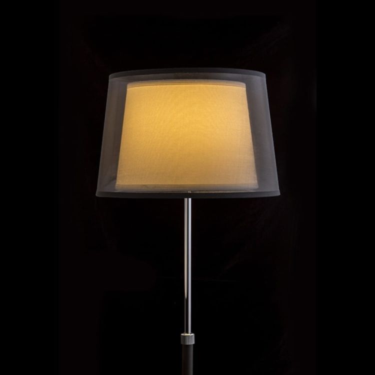 ESPLANADE podłogowa przezroczysta czarna/biała chrom 230V E27 42W