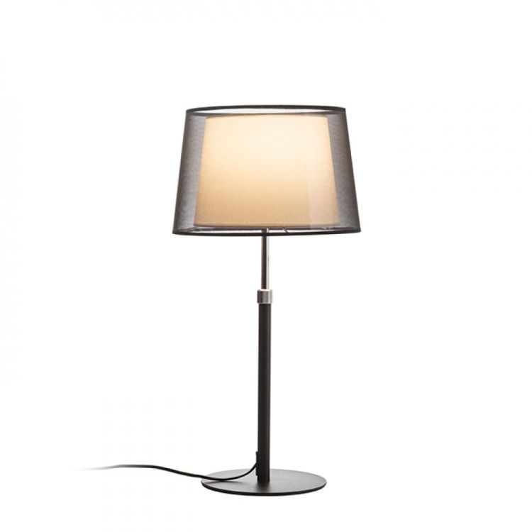 ESPLANADE stołowa przezroczysta czarna/biała chrom 230V E27 42W