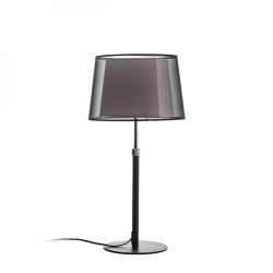 ESPLANADE stołowa przezroczysta czarna/biała chrom 230V E27 42W