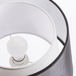 ESPLANADE stołowa przezroczysta czarna/biała chrom 230V E27 42W