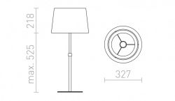 ESPLANADE stołowa przezroczysta czarna/biała chrom 230V E27 42W