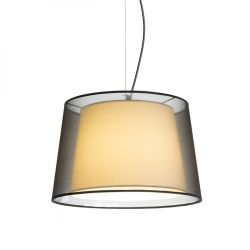 ESPLANADE wisząca przezroczysta czarna/biała chrom 230V E27 42W