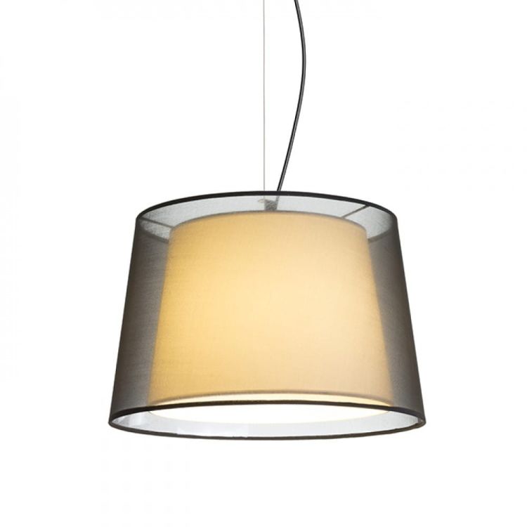 ESPLANADE wisząca przezroczysta czarna/biała chrom 230V E27 42W
