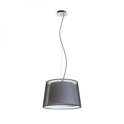 ESPLANADE wisząca przezroczysta czarna/biała chrom 230V E27 42W