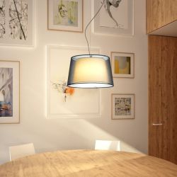 ESPLANADE wisząca przezroczysta czarna/biała chrom 230V E27 42W
