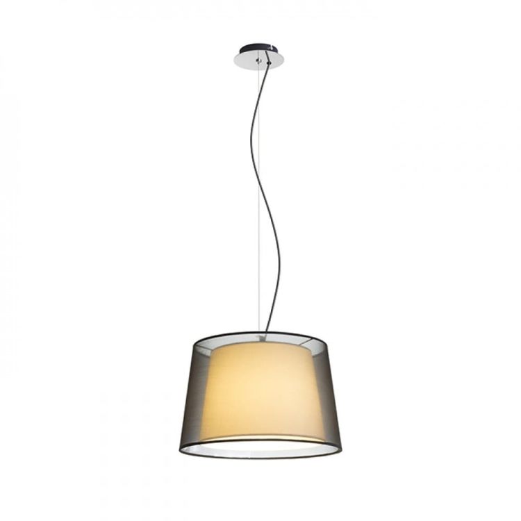 ESPLANADE wisząca przezroczysta czarna/biała chrom 230V E27 42W