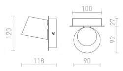 AMADEUS I ścienna biała  230V LED 6W  3000K