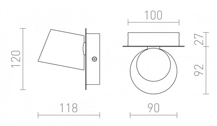 AMADEUS I ścienna biała  230V LED 6W  3000K