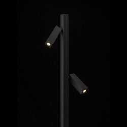 FADO podłogowa czarna  230V LED 2x3W 45°  3000K
