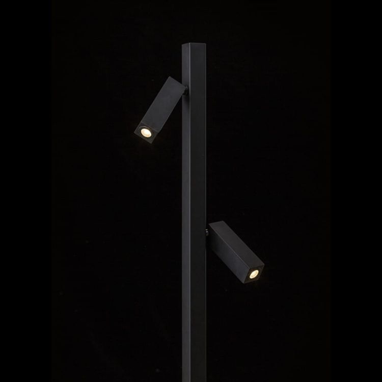 FADO podłogowa czarna  230V LED 2x3W 45°  3000K