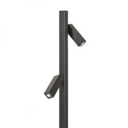 FADO podłogowa czarna  230V LED 2x3W 45°  3000K