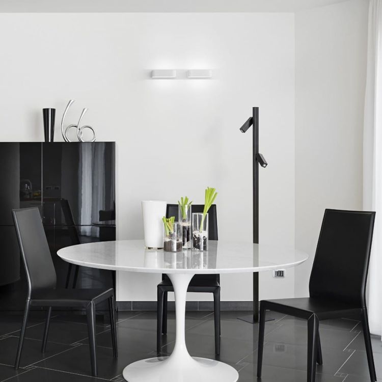 FADO podłogowa czarna  230V LED 2x3W 45°  3000K