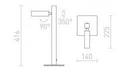FADO stołowa czarna  230V LED 3W 45°  3000K