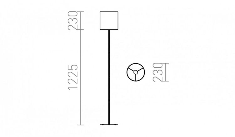 ETESIAN podłogowa biała  230V E27 28W