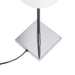 LULU stołowa biała/czarna chrom 230V E27 28W
