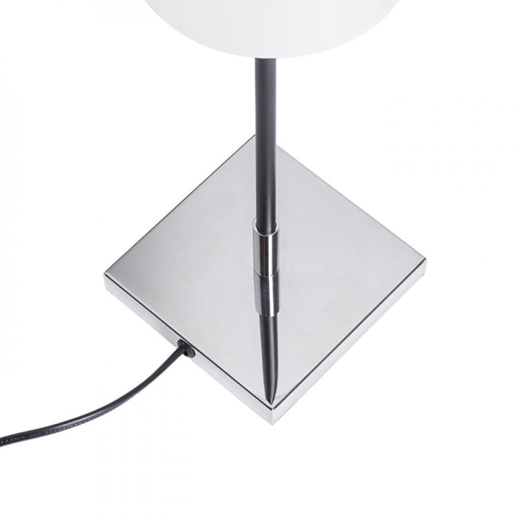 LULU stołowa biała/czarna chrom 230V E27 28W
