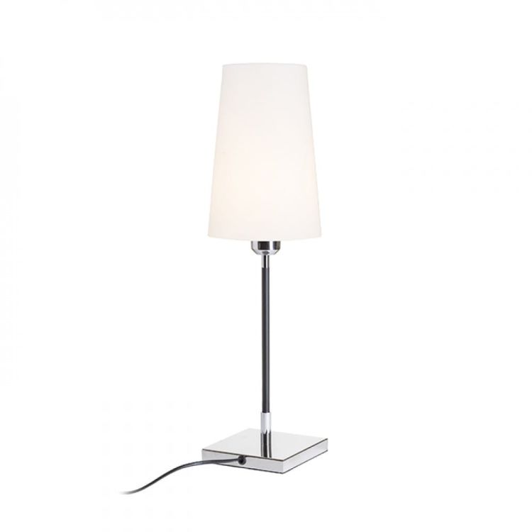 LULU stołowa biała/czarna chrom 230V E27 28W