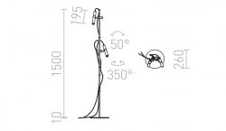 VIPER FL  czarna chrom 230V LED 2x3W 60°  3000K