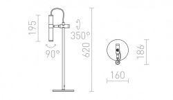 VIPER TL  czarna chrom 230V LED 3W 60°  3000K