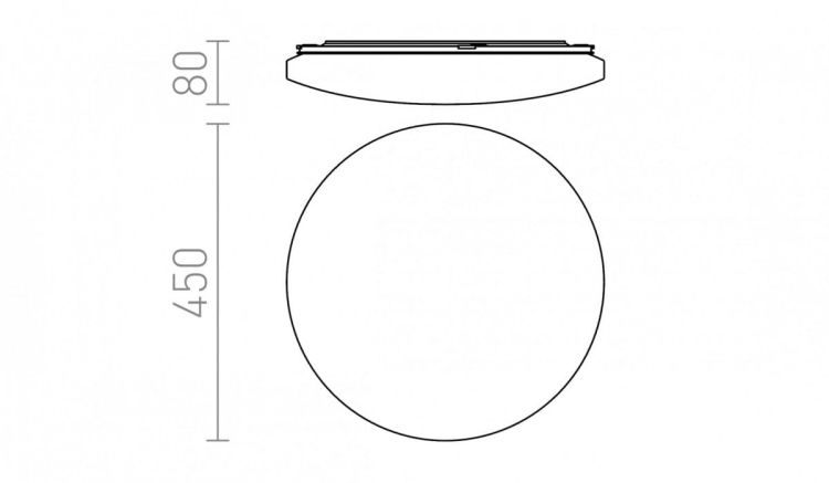 SEMPRE R 45 sufitowa akryl mleczny 230V LED 36W 3000K