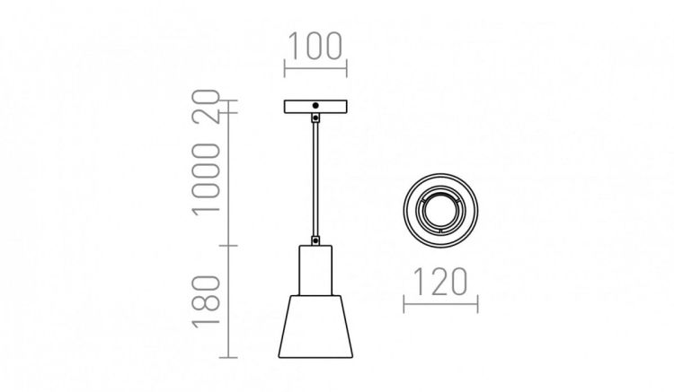 ICAR wisząca czarna/złota  230V E27 15W