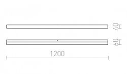 LEVIA 120 ścienna  aluminium 230V LED 24W 120° IP44  3000K
