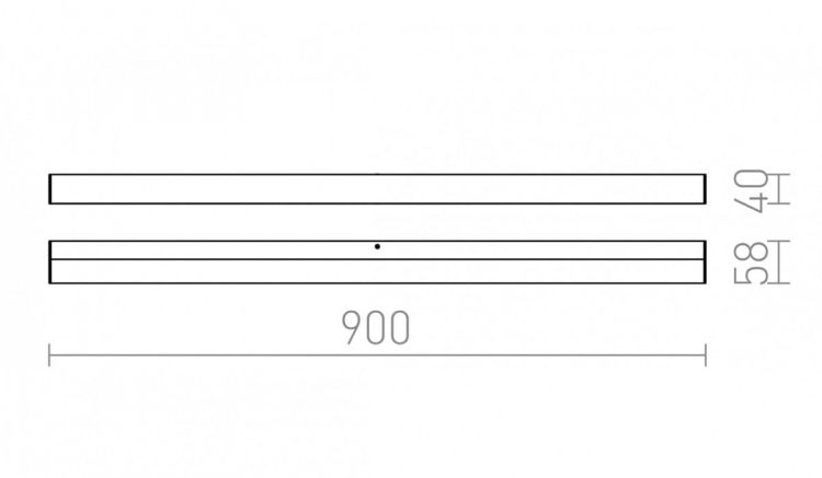 LEVIA 90 ścienna  aluminium 230V LED 18W 120° IP44  3000K