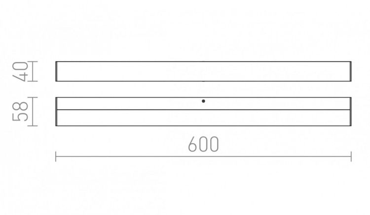 LEVIA 60 ścienna  aluminium 230V LED 12W 120° IP44  3000K