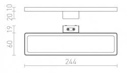 SAVOY 24 na szafkę  chrom 230V LED 8W 120° IP44  3000K