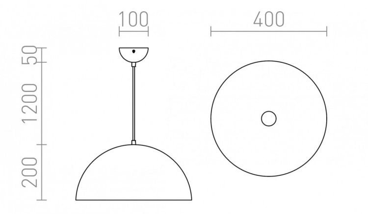 MONROE 40 wisząca  miedź 230V E27 42W