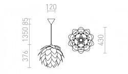 ENCOMBRE wisząca folia chromowana 230V E27 42W
