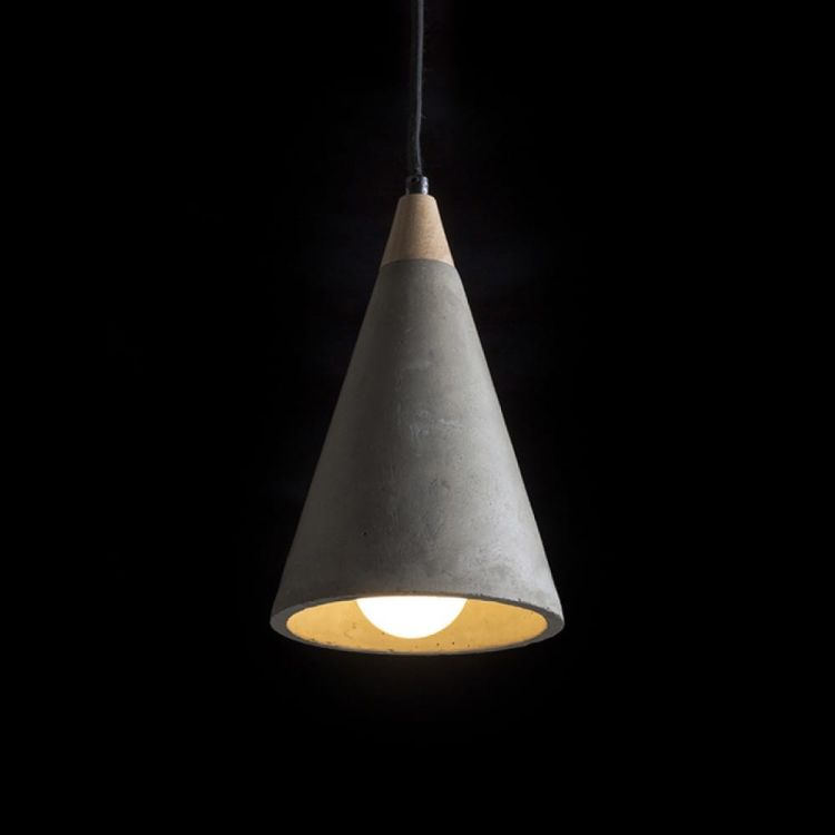 HEIDI wisząca  beton/drewno 230V E27 28W