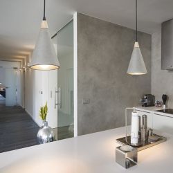 HEIDI wisząca  beton/drewno 230V E27 28W