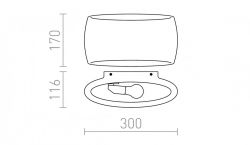 VERITA ścienna  gipsowa 230V E27 33W