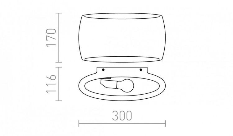 VERITA ścienna  gipsowa 230V E27 33W