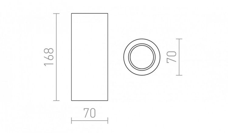GINA S 17 sufitowa  gipsowa 230V GU10 15W