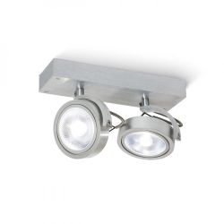 KELLY II ścienna  aluminium szczotkowane 230V/12V G53 2x50W