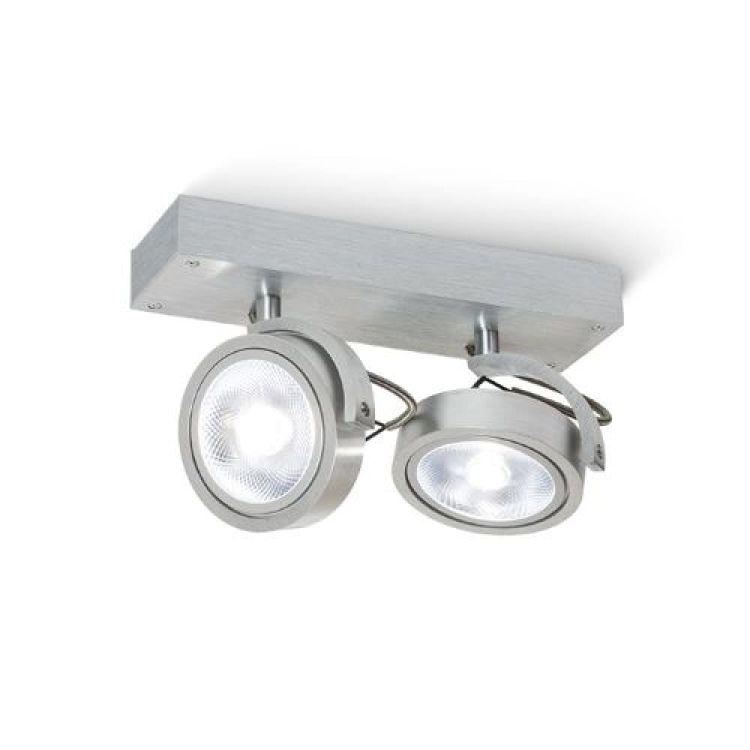 KELLY II ścienna  aluminium szczotkowane 230V/12V G53 2x50W