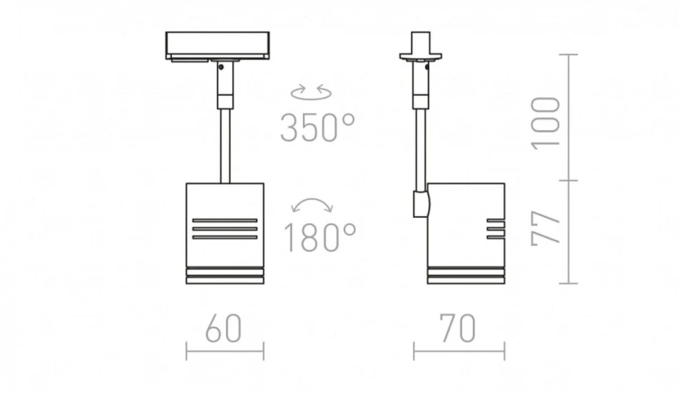 BEEBA I do szyny  1-faz biała  230V GU10 35W