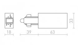 1F zasilanie prawe czarna  230V