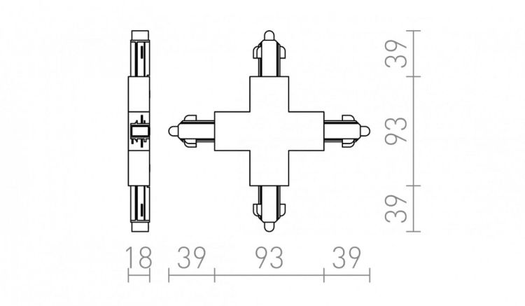 1F X łącznik czarna  230V