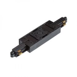 1F łącznik wzdłużny długi z opcją zasilania czarna  230V