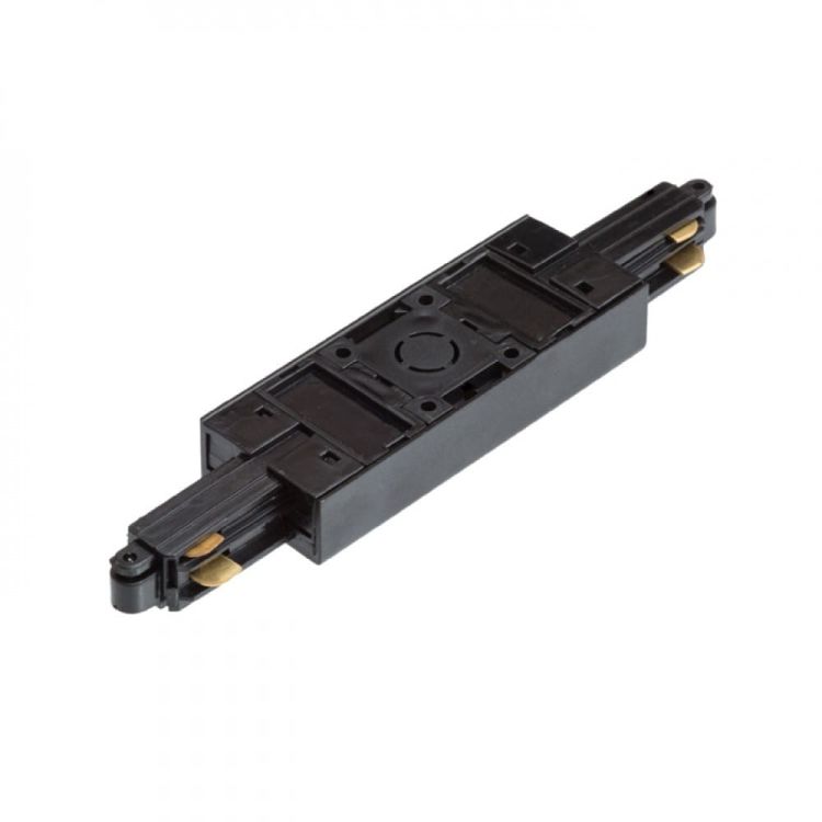 1F łącznik wzdłużny długi z opcją zasilania czarna  230V