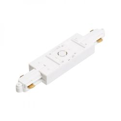 1F łącznik wzdłużny długi z opcją zasilania biała  230V